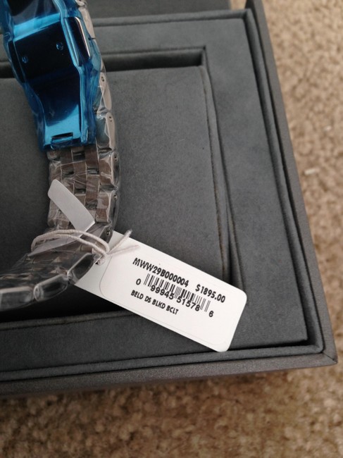 Michele Silver (Silver/Black) Belmore Diamond Black Diamond Dial Chronograph Watch Michele Silver (Silver/Black) Belmore Diamond Black Diamond Dial Chronograph Watch