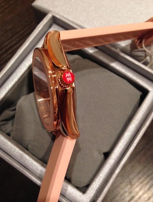 Michele Rose Gold Cape Topaz Dial Swappable Strap Watch Michele Rose Gold Cape Topaz Dial Swappable Strap Watch