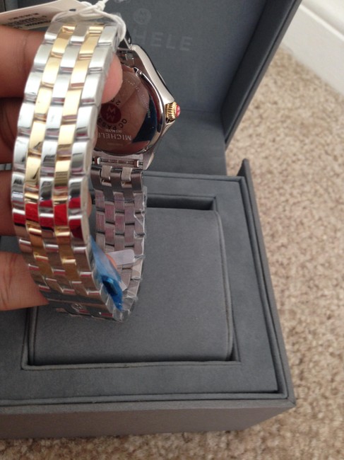 Michele Gold / Silver Belmore Diamond Two Tone Diamond Dial Watch Michele Gold / Silver Belmore Diamond Two Tone Diamond Dial Watch