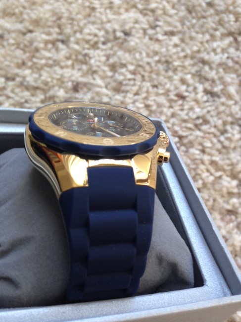 Michele Gold / Navy Jelly Rare Tahitian and Bean Watch Michele Gold / Navy Jelly Rare Tahitian and Bean Watch
