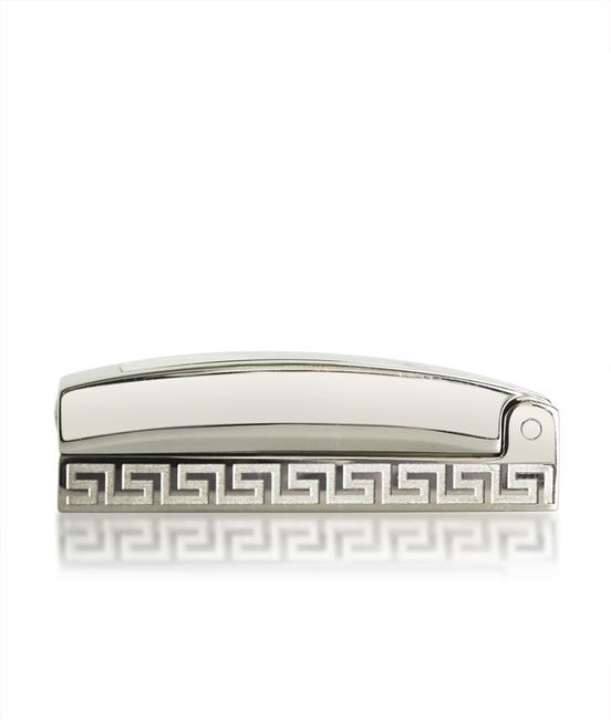 Versace Silver Gpq99 Travel Clock Stainless Steel Quartz (190553) Watch Versace Silver Gpq99 Travel Clock Stainless Steel Quartz (190553) Watch