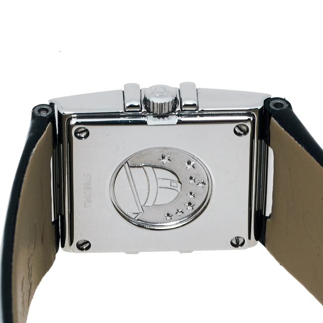 Omega Black Stainless Steel Patent Leather Diamond Constellation Quadra 895.1230 Womens Wristwatch 19 Mm Watch Omega Black Stainless Steel Patent Leather Diamond Constellation Quadra 895.1230 Womens Wristwatch 19 Mm Watch