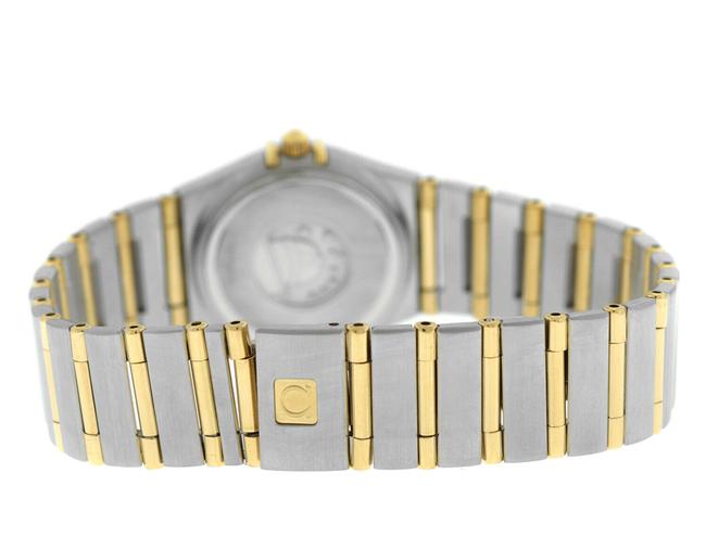 Omega Gold Silver Constellation Full Bar Ladies 18k Yellow 24mm Quartz Watch Omega Gold Silver Constellation Full Bar Ladies 18k Yellow 24mm Quartz Watch