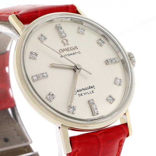 Omega W Seamaster Deville 34mm W/Silver Diamond Dial Watch Omega W Seamaster Deville 34mm W/Silver Diamond Dial Watch