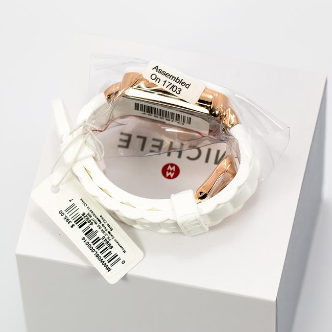 Michele White/Rose Gold Jelly Park Bean Womens Tone Silicone Watch Michele White/Rose Gold Jelly Park Bean Womens Tone Silicone Watch