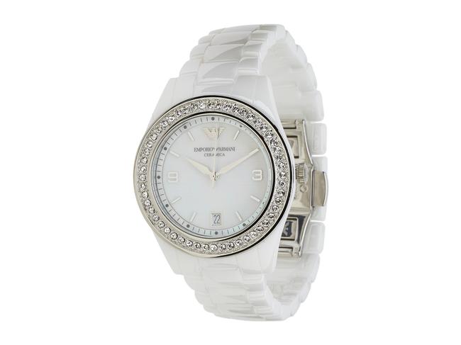 Emporio Armani White Ceramic Ar1426 Womens Watch Emporio Armani White Ceramic Ar1426 Womens Watch