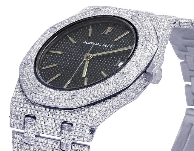 Audemars Piguet Ladies Stainless Steel Royal Oak 35mm Black Dial Diamond 12.5 Ct Watch Audemars Piguet Ladies Stainless Steel Royal Oak 35mm Black Dial Diamond 12.5 Ct Watch