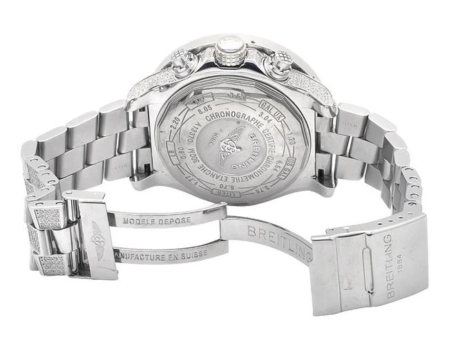 Breitling Stainless Steel XL Custom A13370 Super Avenger 53mm with 20 Ct Watch Breitling Stainless Steel XL Custom A13370 Super Avenger 53mm with 20 Ct Watch