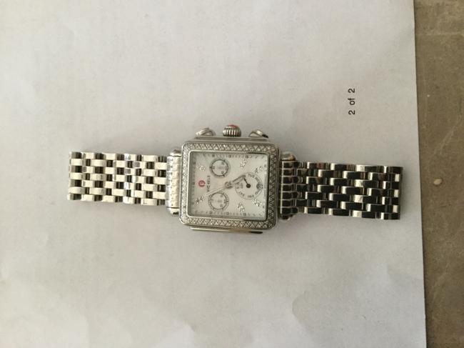 Michele Silver Diamond Deco Watch Michele Silver Diamond Deco Watch