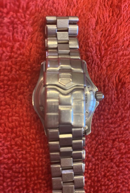 TAG Heuer Stainless Steal with Black Face Watch TAG Heuer Stainless Steal with Black Face Watch