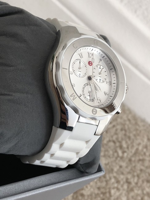 Michele White Jelly Bean Chronograph Watch Michele White Jelly Bean Chronograph Watch