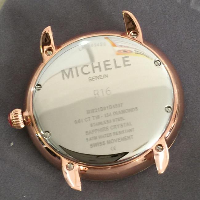 Michele Rose Gold Pink Womens "Serein 16 Diamond" Swiss Face 134 Diamonds Watch Michele Rose Gold Pink Womens "Serein 16 Diamond" Swiss Face 134 Diamonds Watch