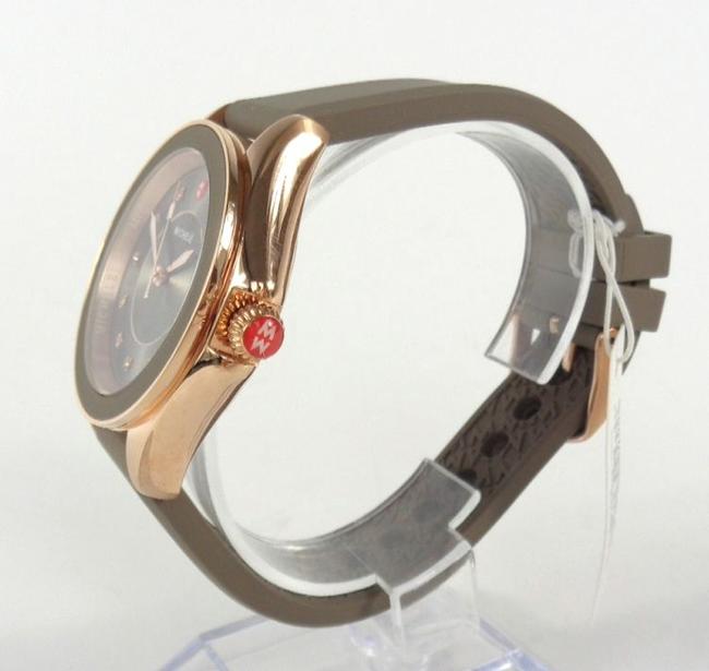 Michele Brown/Rose Gold Mww27a000005 Cape Changeable Silicon Band Watch Michele Brown/Rose Gold Mww27a000005 Cape Changeable Silicon Band Watch