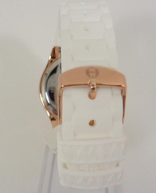 Michele Rose Gold/White Jelly Mww12f000030 Tone Dial Silicon Watch Michele Rose Gold/White Jelly Mww12f000030 Tone Dial Silicon Watch