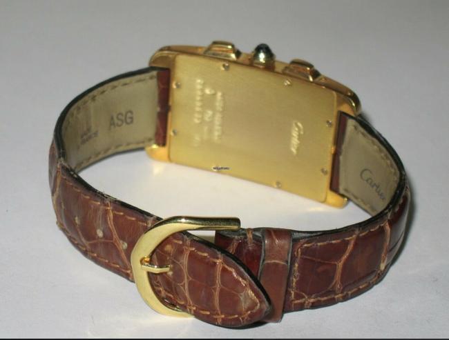 Cartier Tank Americaine American Chronograph 18k Solid Gold Diamond Watch Cartier Tank Americaine American Chronograph 18k Solid Gold Diamond Watch