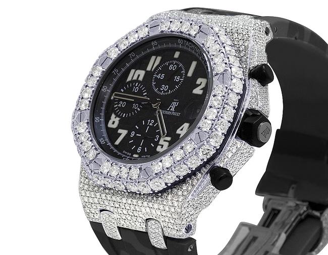 Audemars Piguet Stainless Steel Mens Royal Oak Offshore 42mm Camo Strap Diamond 17.75 Watch Audemars Piguet Stainless Steel Mens Royal Oak Offshore 42mm Camo Strap Diamond 17.75 Watch