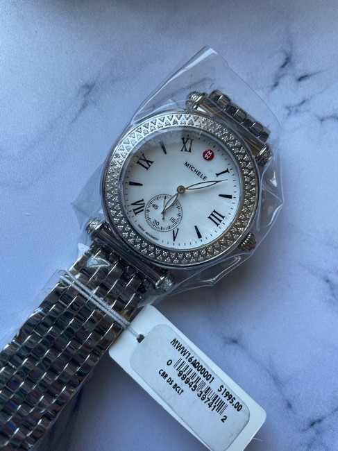 Michele Stainless Steel Caber Diamond Mww16a000001 Watch Michele Stainless Steel Caber Diamond Mww16a000001 Watch