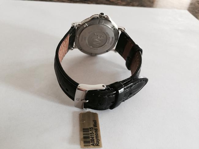 Raymond Weil Black White Roman Parsifal Dial Numeral and Date Strap Watch Raymond Weil Black White Roman Parsifal Dial Numeral and Date Strap Watch