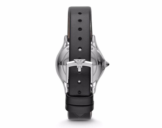 Emporio Armani Black Swiss Sunray Dial Strap Ss Watch Emporio Armani Black Swiss Sunray Dial Strap Ss Watch