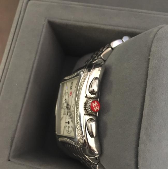 Michele Stainless Steel Diamond Deco Watch Michele Stainless Steel Diamond Deco Watch