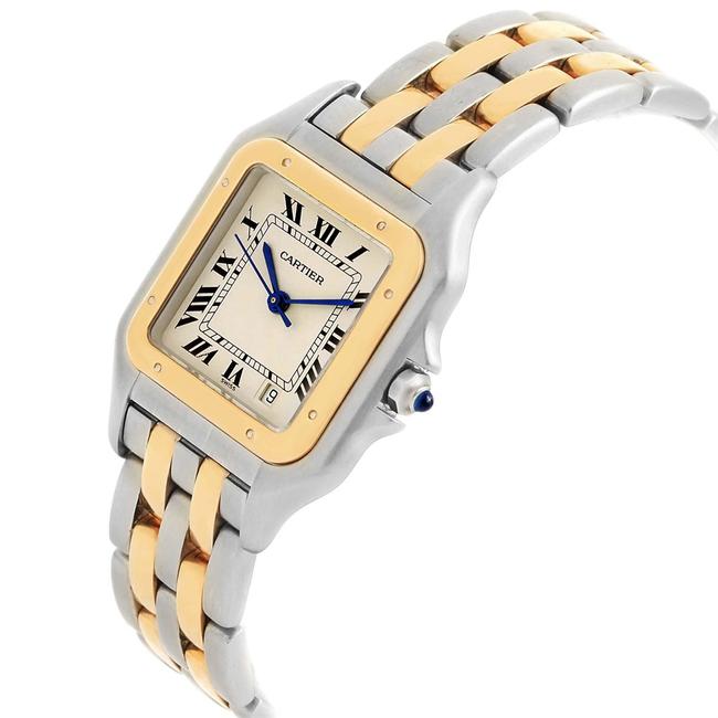 Cartier Silver Panthere Large Steel Yellow Gold Two Row Unisex W25028b8 Watch Cartier Silver Panthere Large Steel Yellow Gold Two Row Unisex W25028b8 Watch