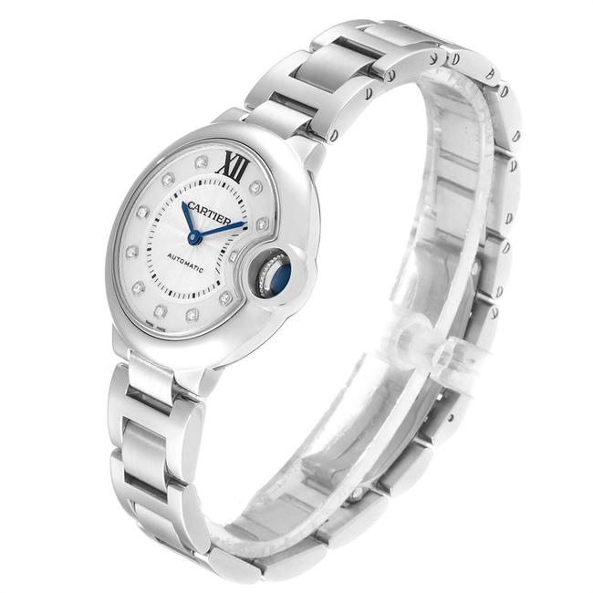 Cartier Silvered Ballon Bleu 33mm Diamond Steel Ladies We902074 Watch Cartier Silvered Ballon Bleu 33mm Diamond Steel Ladies We902074 Watch