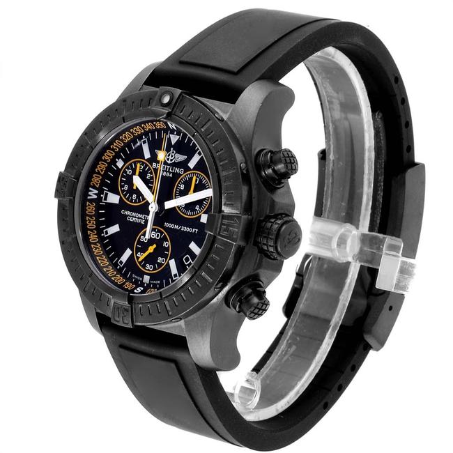 Breitling Black Avenger Seawolf Blacksteel Chrono Yellow Hands M73390 Watch Breitling Black Avenger Seawolf Blacksteel Chrono Yellow Hands M73390 Watch