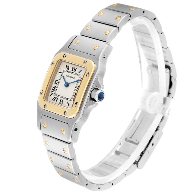Cartier Silvered Box Santos Galbee Steel Yellow Gold Ladies 166930 Papers Watch Cartier Silvered Box Santos Galbee Steel Yellow Gold Ladies 166930 Papers Watch