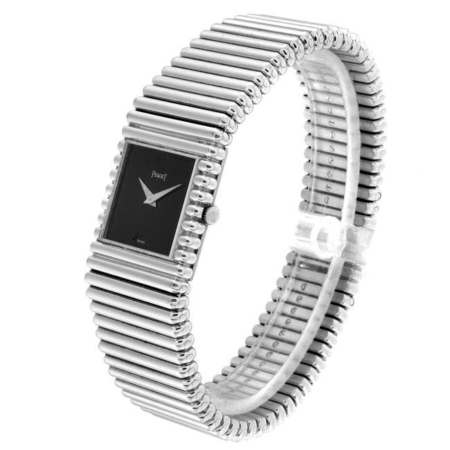 Piaget Black Polo 18k White Gold Dial Mens 9131 Watch Piaget Black Polo 18k White Gold Dial Mens 9131 Watch