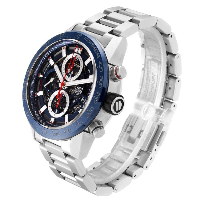 TAG Heuer Blue Skeleton Box Carrera Dial Chronograph Car201t Watch TAG Heuer Blue Skeleton Box Carrera Dial Chronograph Car201t Watch
