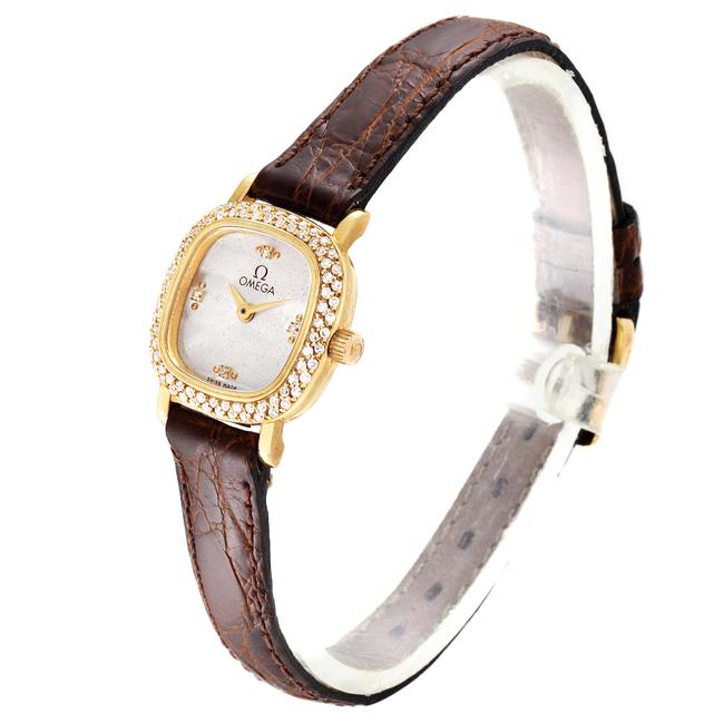 Omega Silver Deville Mini Yellow Gold Diamond Cocktail Ladies 1450 Watch Omega Silver Deville Mini Yellow Gold Diamond Cocktail Ladies 1450 Watch