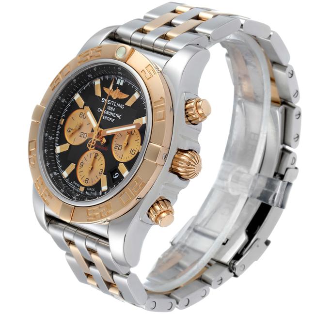 Breitling Metallica Black Chronomat Evolution Steel Rose Gold Mens Cb0110 Watch Breitling Metallica Black Chronomat Evolution Steel Rose Gold Mens Cb0110 Watch