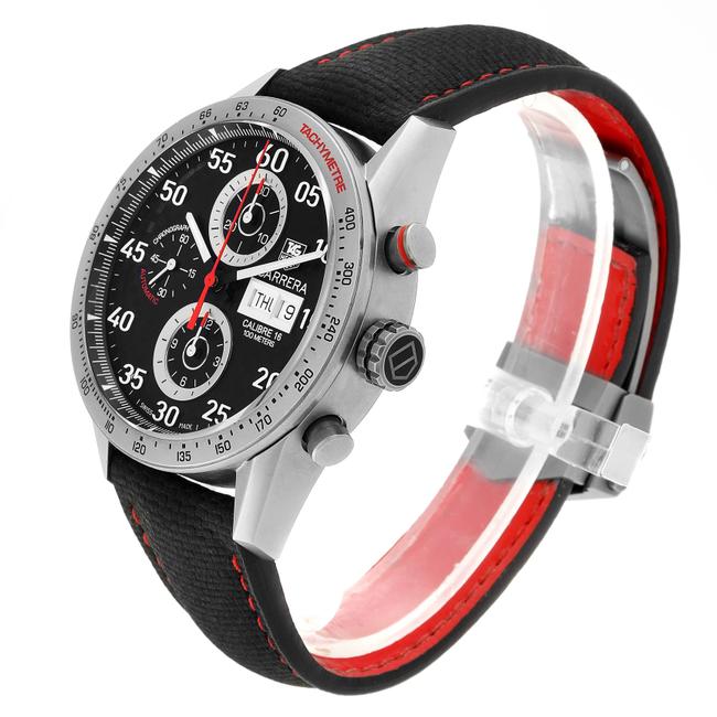 TAG Heuer Black Carbon Fiber Box Carrera Calibre 16 Titanium Day Date Mens Cv2a80 Watch TAG Heuer Black Carbon Fiber Box Carrera Calibre 16 Titanium Day Date Mens Cv2a80 Watch