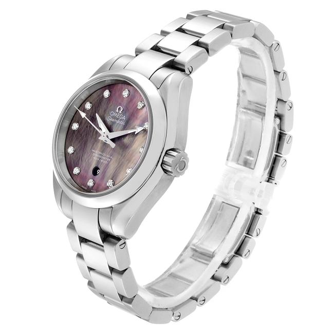 Omega Black Mother-of-pearl Box Aqua Terra 34 Diamond Ladies 231.10.34.20.57.001 Card Watch Omega Black Mother-of-pearl Box Aqua Terra 34 Diamond Ladies 231.10.34.20.57.001 Card Watch