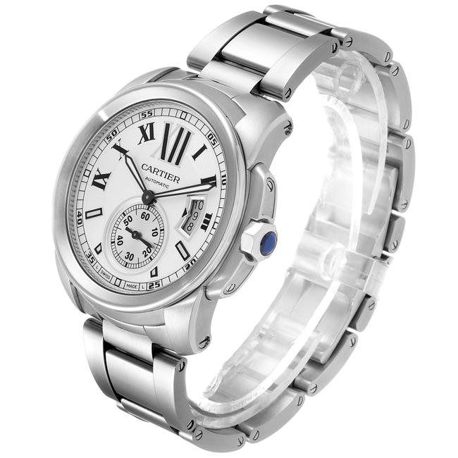 Cartier Silver Box Calibre De Dial Steel Mens W7100015 Watch Cartier Silver Box Calibre De Dial Steel Mens W7100015 Watch