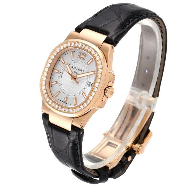 Patek Philippe Silver Nautilus Rose Gold Diamond Dial Ladies Watch Patek Philippe Silver Nautilus Rose Gold Diamond Dial Ladies Watch
