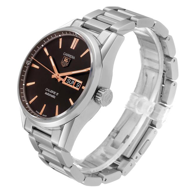 TAG Heuer Black Box Carrera Calibre 5 Day Date Steel Mens War201d Card Watch TAG Heuer Black Box Carrera Calibre 5 Day Date Steel Mens War201d Card Watch