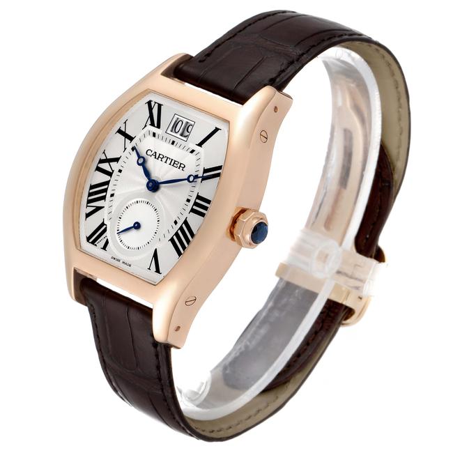 Cartier Silver XL Tortue Flinque Dial 18k Rose Gold Mens W155623 Watch Cartier Silver XL Tortue Flinque Dial 18k Rose Gold Mens W155623 Watch