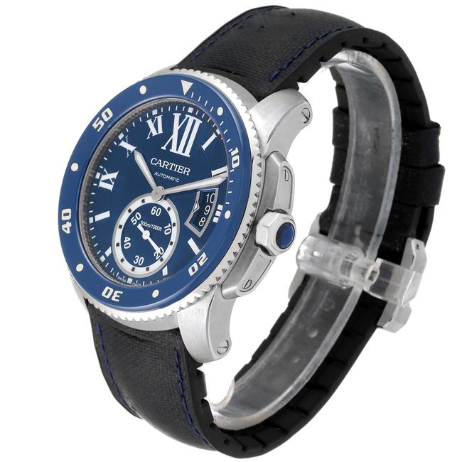 Cartier Blue Calibre Diver Dial Rubber Strap Steel Mens Wsca0011 Watch Cartier Blue Calibre Diver Dial Rubber Strap Steel Mens Wsca0011 Watch