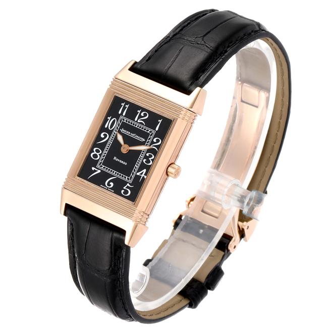 Jaeger-LeCoultre Black Reverso Midsize Rose Gold Mens 250.2.86 Watch Jaeger-LeCoultre Black Reverso Midsize Rose Gold Mens 250.2.86 Watch