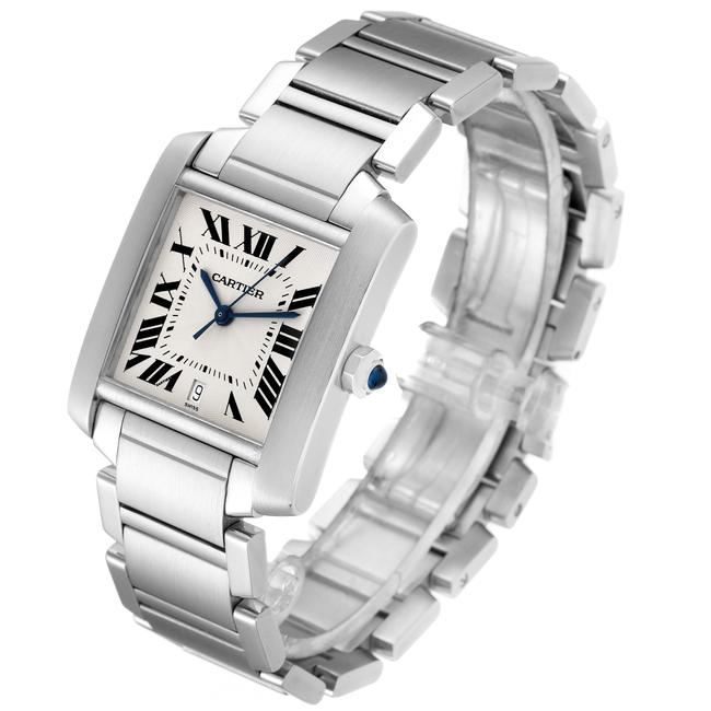 Cartier Silver Tank Francaise Large Steel Mens W51002q3 Watch Cartier Silver Tank Francaise Large Steel Mens W51002q3 Watch