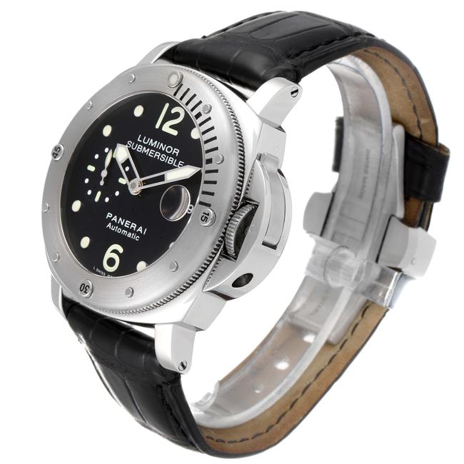 Panerai Black Luminor Submersible 44mm Steel Mens Pam00024 Watch Panerai Black Luminor Submersible 44mm Steel Mens Pam00024 Watch