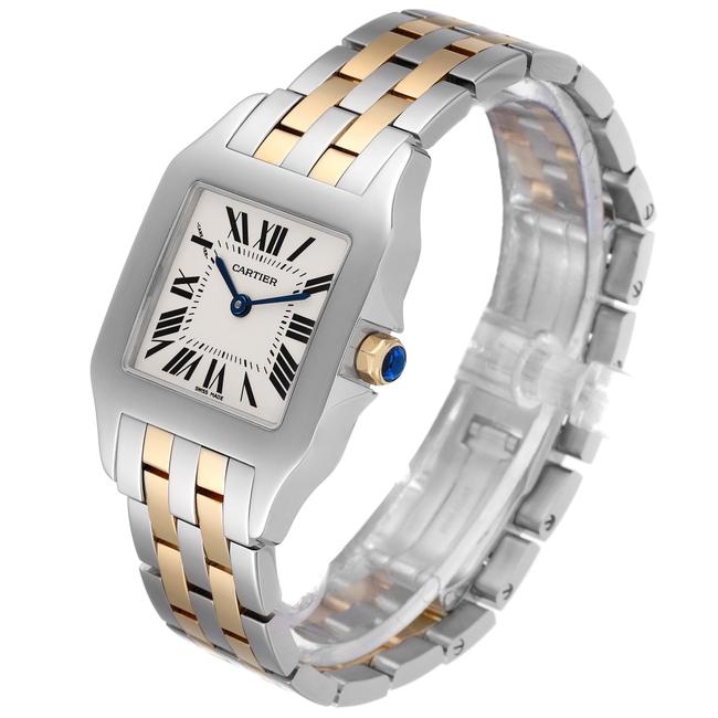 Cartier Silvered Santos Demoiselle Steel 18k Yellow Gold Midsize W25067z6 Watch Cartier Silvered Santos Demoiselle Steel 18k Yellow Gold Midsize W25067z6 Watch