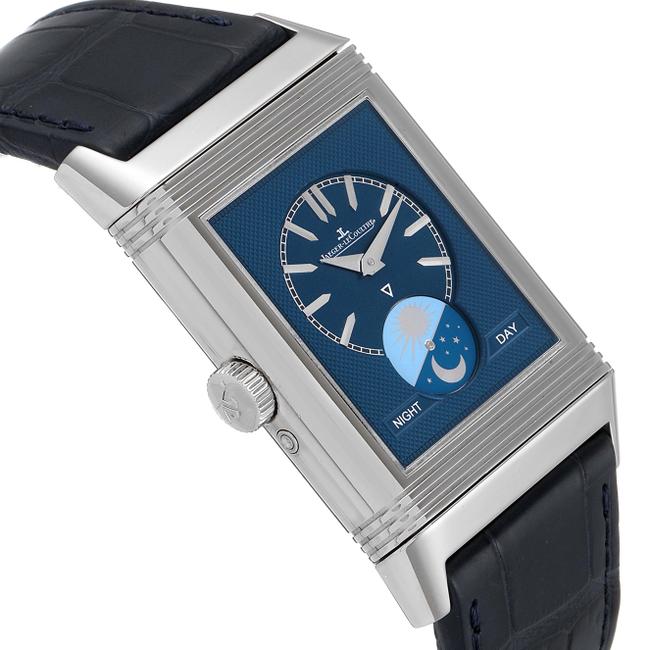 Jaeger-LeCoultre Blue and Silver Reverso Tribute Moon 216.8.d3 Q3958420 Papers Watch Jaeger-LeCoultre Blue and Silver Reverso Tribute Moon 216.8.d3 Q3958420 Papers Watch