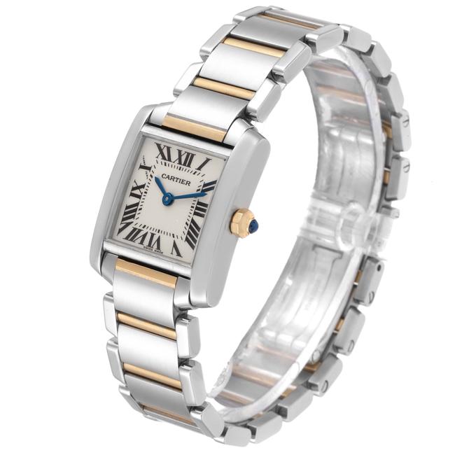 Cartier Silvered Tank Francaise Small Two Tone Ladies W51007q4 Watch Cartier Silvered Tank Francaise Small Two Tone Ladies W51007q4 Watch