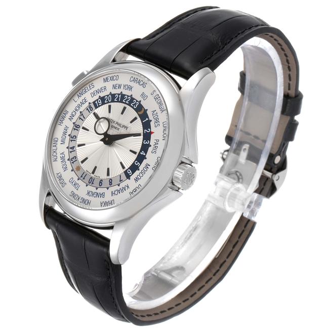 Patek Philippe Silvered Box World Time Complications White Gold 5130 Watch Patek Philippe Silvered Box World Time Complications White Gold 5130 Watch