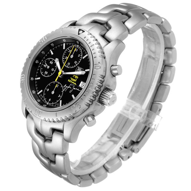 TAG Heuer Black Box Link Steel Dial Chronograph Mens Ct2115 Card Watch TAG Heuer Black Box Link Steel Dial Chronograph Mens Ct2115 Card Watch