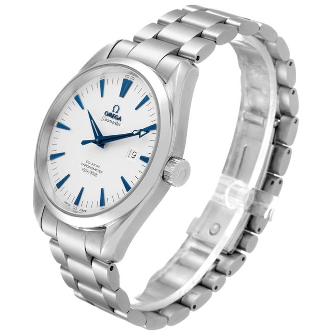 Omega Silver Seamaster Aqua Terra Blue Hands Steel Mens 2502.33.00 Watch Omega Silver Seamaster Aqua Terra Blue Hands Steel Mens 2502.33.00 Watch
