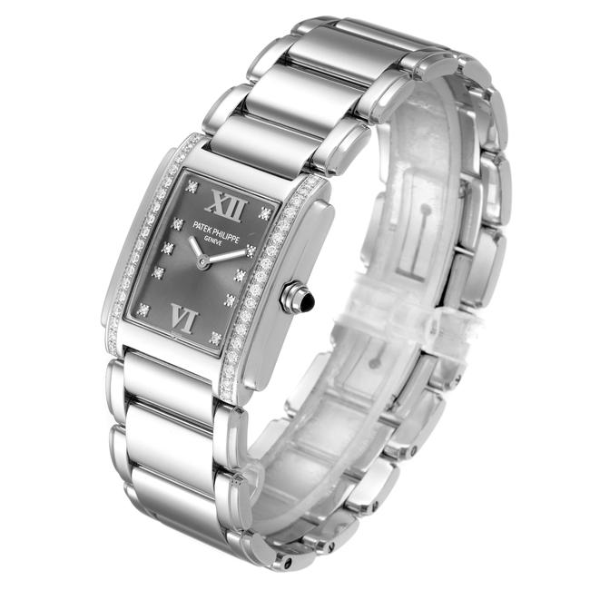 Patek Philippe Gray Twenty-4 Diamond Dial Steel Ladies 4910 Watch Patek Philippe Gray Twenty-4 Diamond Dial Steel Ladies 4910 Watch
