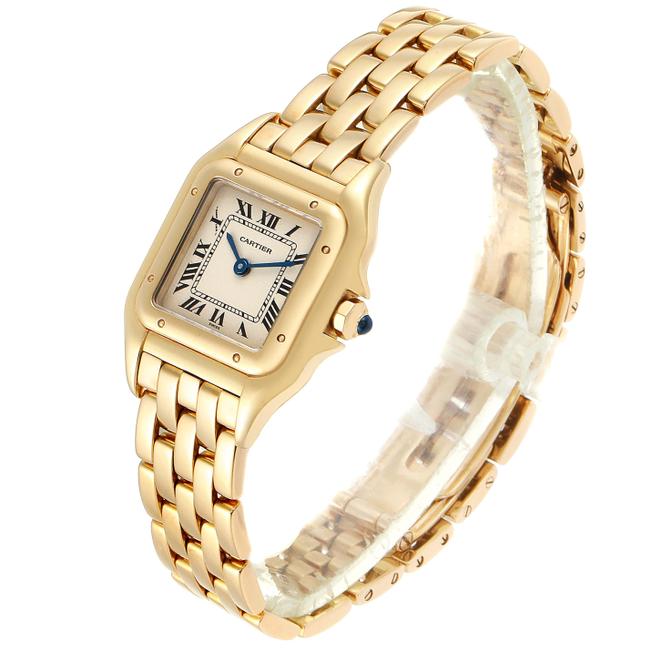 Cartier Silver Panthere Small Yellow Gold Dial Ladies W25022b9 Watch Cartier Silver Panthere Small Yellow Gold Dial Ladies W25022b9 Watch